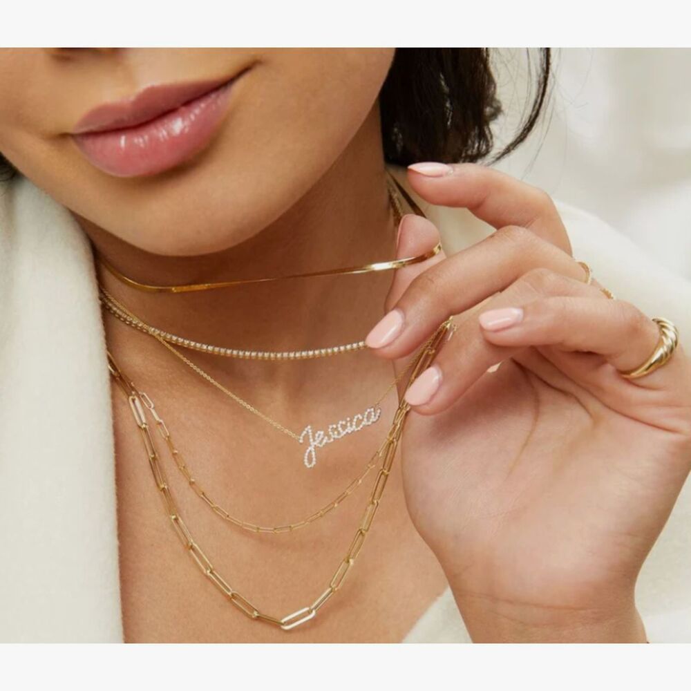 18K Gold Filled Paperclip Chain Necklace | Single Layering Link Chain 3.8mm
